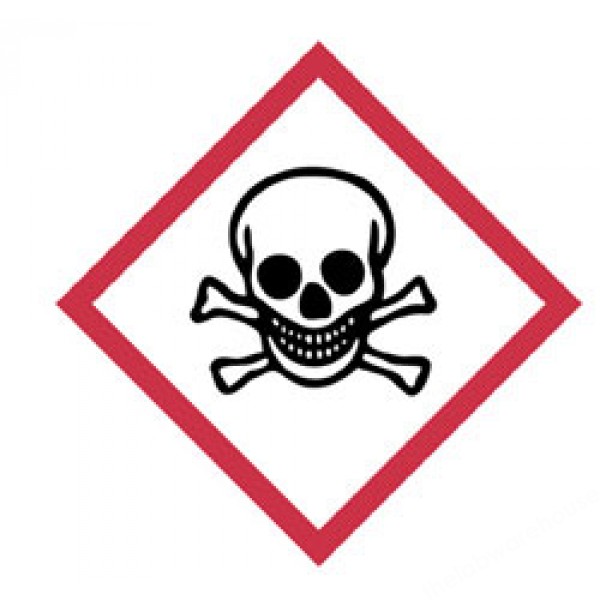 WARNING TAPE VINYL GHS-06 ACUTE TOXICITY CAT. 1-3 ROLL 66M