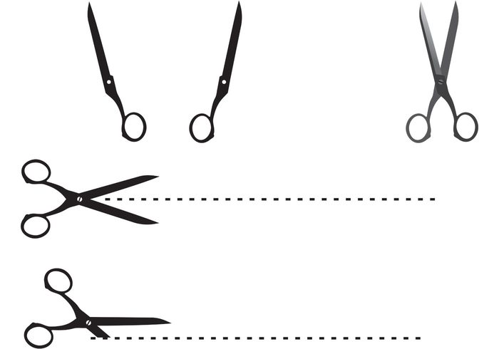 Free Cutting Edge Scissor Vectors