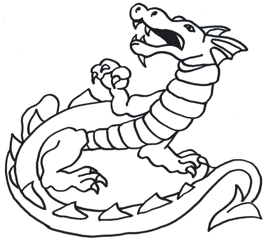 Chinese Dragon Outline