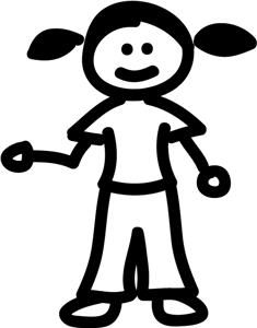 stick figure girl | Clip Art for Vinyl | Pinterest