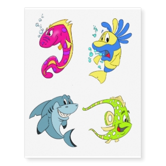 Custom Fish Tattoo Temporary Tattoos | Zazzle