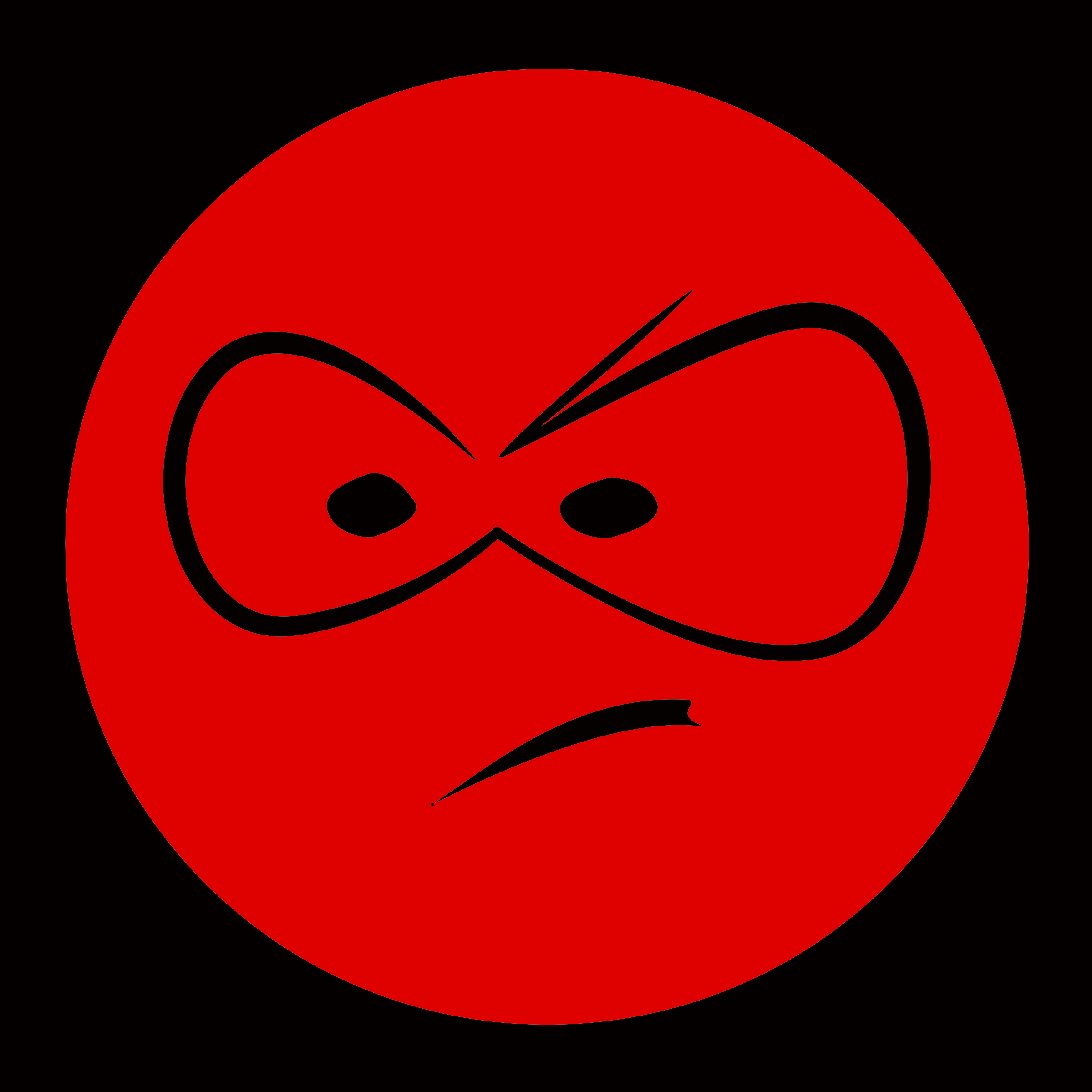 Clipart - Red Smiley Emoticon 1