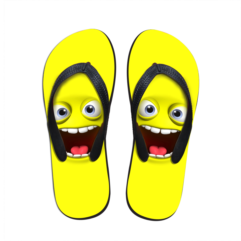 Aliexpress.com : Buy Fashion Women Smiley Face Flip Flops Cool ...