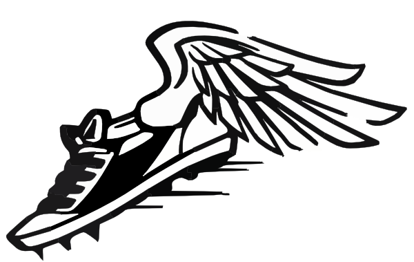 Track Clip Art Track Shoe With Wings - Free ...