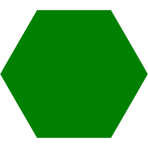 Green hexagon icon - Free green shape icons