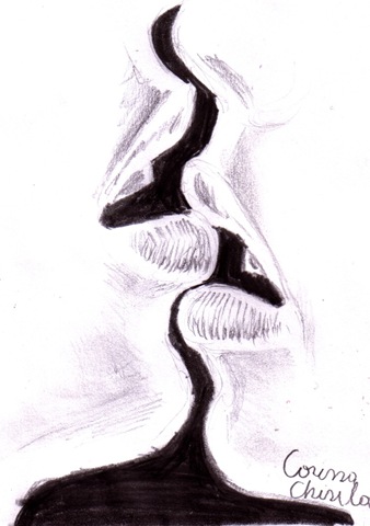 Drawing Of Lips Kissing Images & Pictures - Moyuk