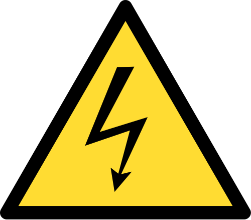 High voltage sign