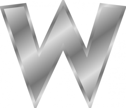Download Effect Letters Alphabet Silver W clip art Vector Free