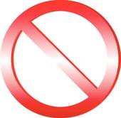 Prohibition sign clipart