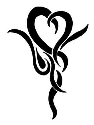 Tribal Heart And Flower Tattoo Designs | Free Download Clip Art ...