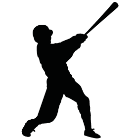 Baseball Hitter Silhouette - ClipArt Best