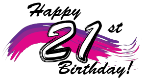 Happy 21st Birthday Clipart