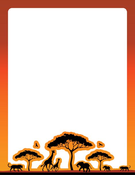 African clipart borders