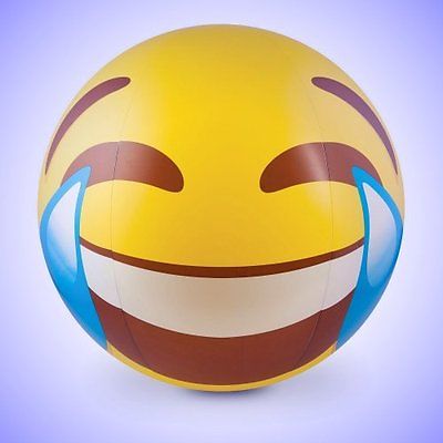 Giant Emoji Beach Ball Smiley Face Tears Of Joy 20' Inches Wide ...