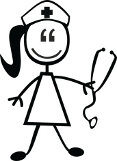 Stick figure nurse clipart