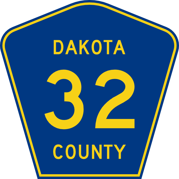 Highway Sign Dakota County Route 32 clip art Free Vector