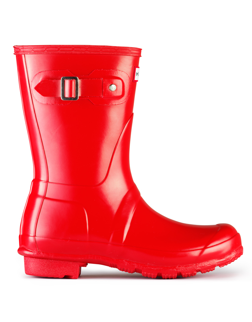 Hunter Original Gloss Short Wellington Boots - Pillar Box Red