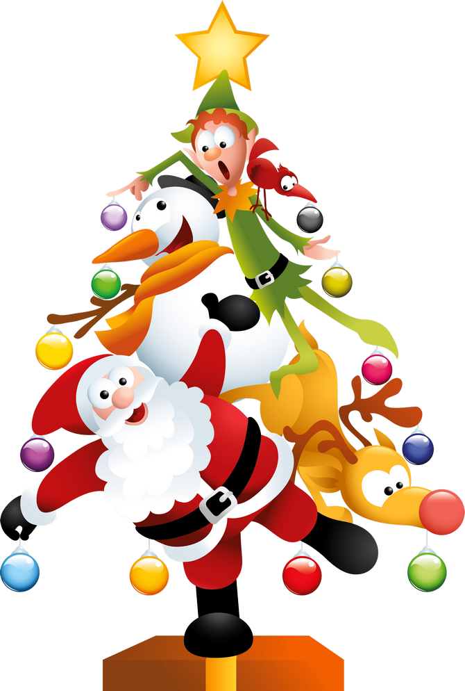 Funny Transparent Christmas Tree PNG Clipart