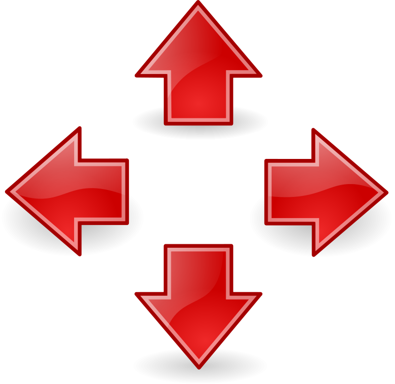 Tango style arrows red Free Vector