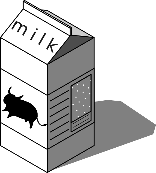 Milk Carton clip art - vector clip art online, royalty free ...