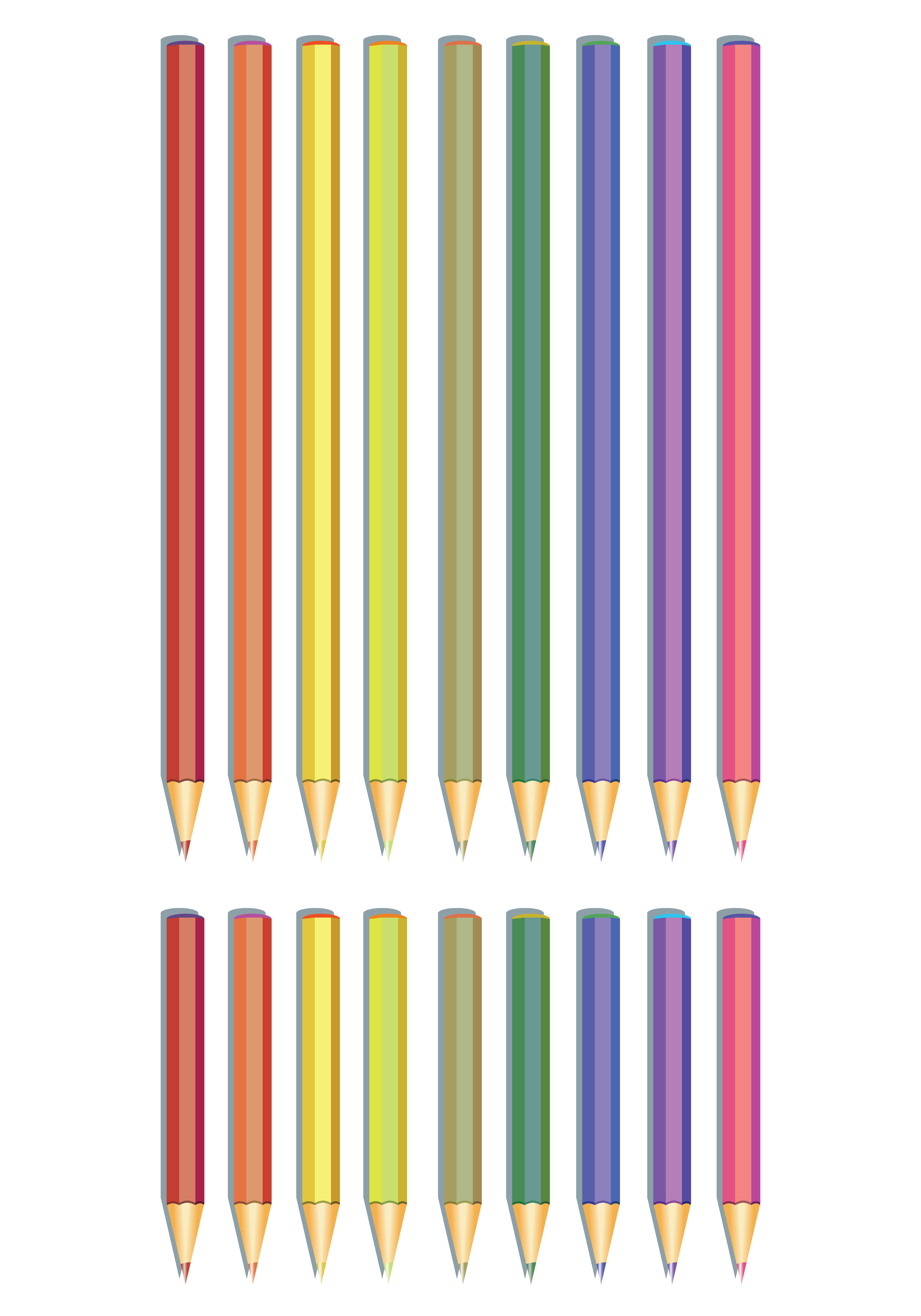 Clipboard and Pencils Vector Free Vector