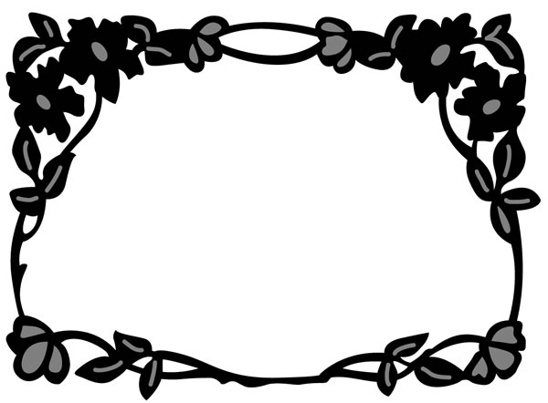 CR1214 FLOWER BORDER RECTANGLE Marianne Design Craftables Die