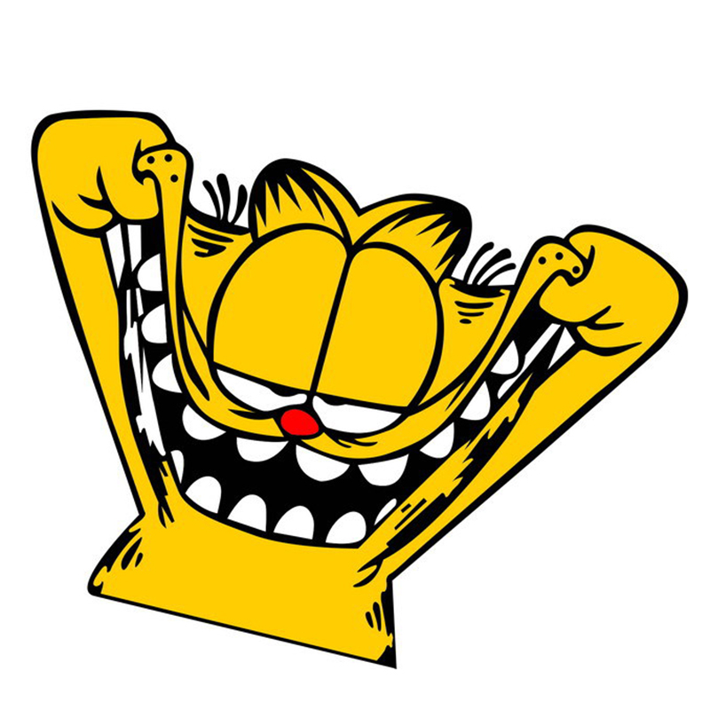 Garfield cartoon faces funny car stickers car stickers Garfield ...
