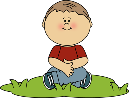 Clip art boy sitting