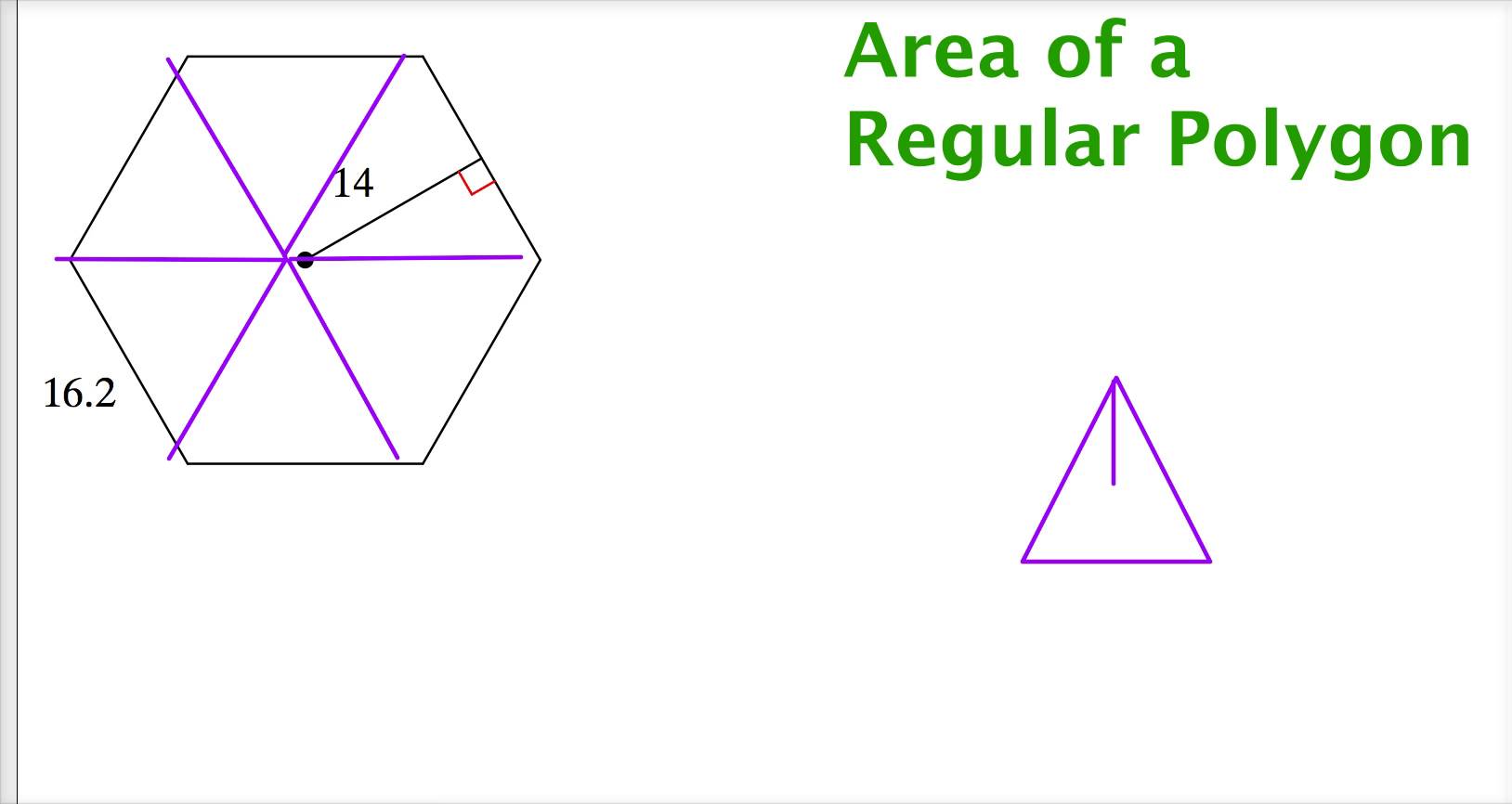 Area of a Regular Polygon given Apothem and Side Length - YouTube
