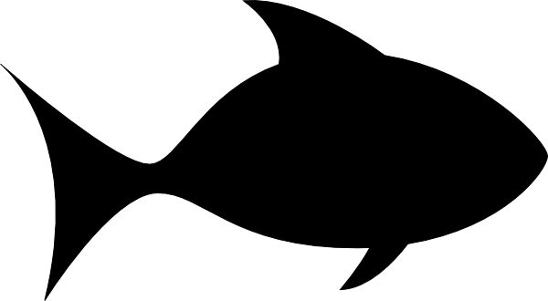 Silhouette of fish clipart