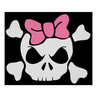 Girly Skull Art & Framed Artwork | Zazzle