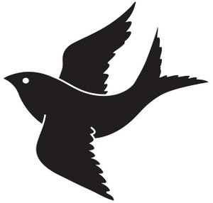 Blacks birds flying clipart