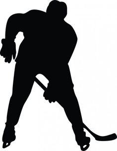 Hockey player silhouette clipart