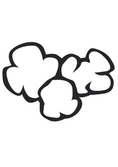 Popcorn kernel clipart black and white