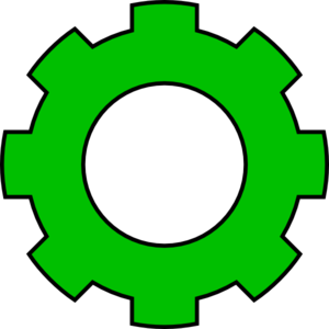 Green Gear clip art - vector clip art online, royalty free ...