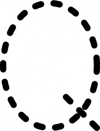 Alphabet Tracing Letter Q clip art Vector clip art - Free vector ...