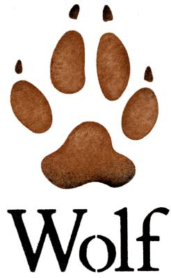 Wolf paw print