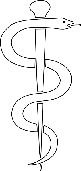 Rod Of Asclepius Upright clip art - vector clip art online ...