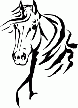 Horse-head, Animals & Mascots, VA3-103-06 - #1 source for Vinyl Decals