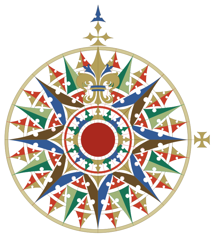 Compass rose Cantino.svg