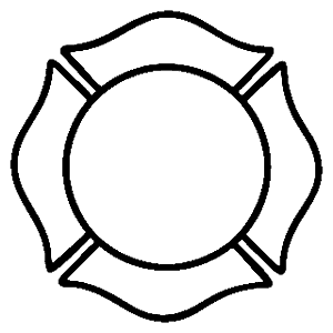 Firefighter Maltese Cross Diecut Decal, firefighter stickers, fire ...