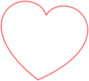 Red Outline Heart 7degree clip art - vector clip art online ...