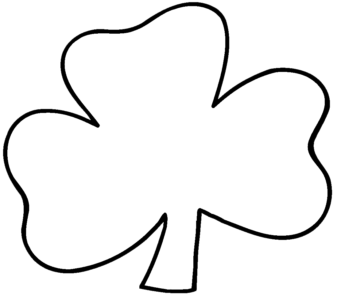 Shamrock Black And White Clipart