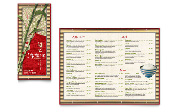 Tri Fold Menu Templates & Designs | Tri Fold Menus