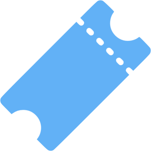 Tropical blue ticket icon - Free tropical blue ticket icons