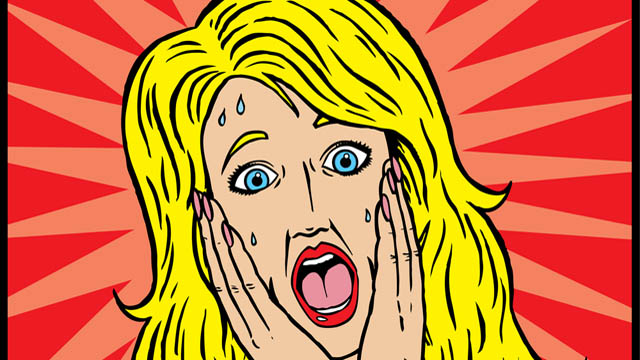 Scared Cartoon Girl