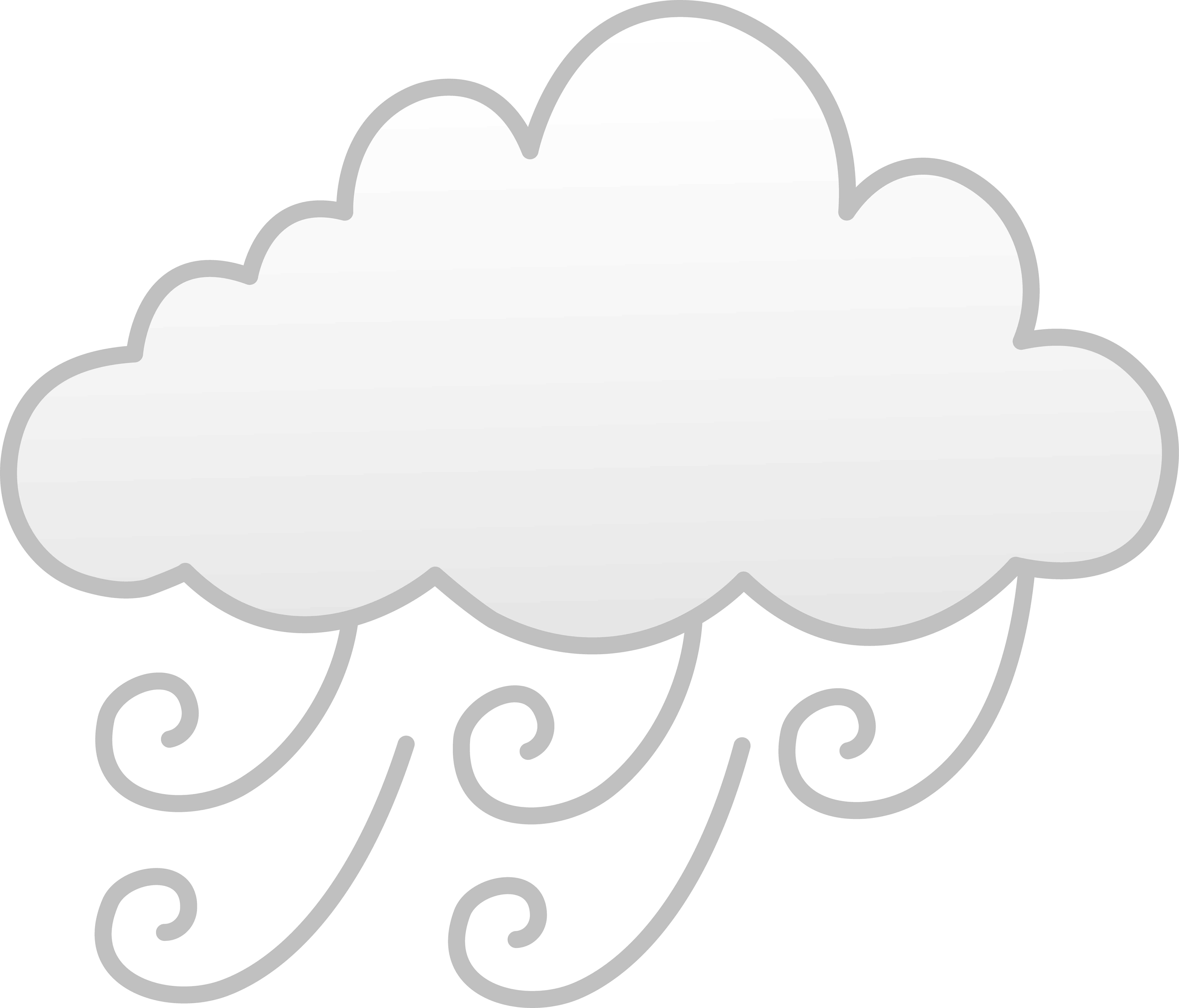Windy clouds clipart