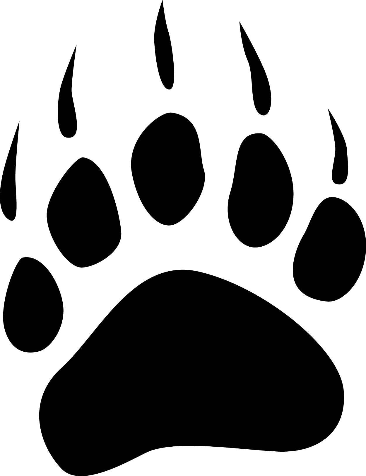 Parchment paw print clipart
