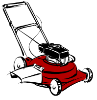 No gasoline lawn mower clipart