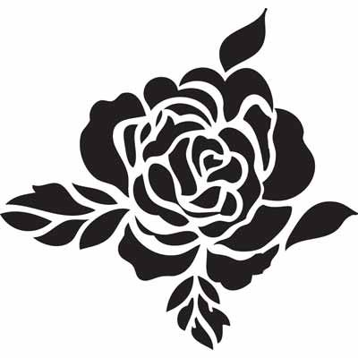 Rose Stencil | Flower Stencils ...
